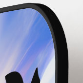 Raquette De Pickleball Rouge/Blanc moderne 3:16 Script avec croix et aile (Détail gauche)