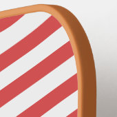 Raquette De Pickleball Rouge et blanc Bandes de Cabana Rouge (Détail gauche)