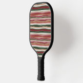 Raquette De Pickleball Rouges Vertes Blush Rayures Blanches (Gauche)