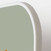 Raquette De Pickleball Royal Faux Gold Crown Sage Green Nom Customisé (Détail gauche)