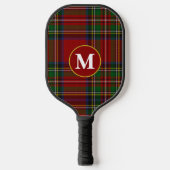 Raquette De Pickleball Royal Stewart Tartan Royal Stuart Plaid Monogramme (Recto)