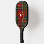 Raquette De Pickleball Royal Stewart Tartan Royal Stuart Plaid Monogramme (Gauche)