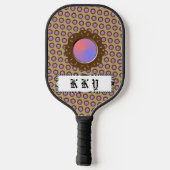 Raquette De Pickleball Ruban à disque marron par Kenneth Yoncich (Verso)