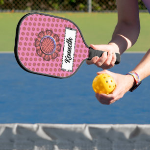 Raquette De Pickleball Ruban aux fleurs roses par Kenneth Yoncich