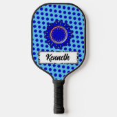 Raquette De Pickleball Ruban de fleurs bleues par Kenneth Yoncich (Recto)