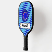 Raquette De Pickleball Ruban de fleurs bleues par Kenneth Yoncich (Gauche)
