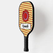 Raquette De Pickleball Ruban de fleurs rouges par Kenneth Yoncich (Gauche)