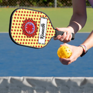 Raquette De Pickleball Ruban de trèfle rouge par Kenneth Yoncich