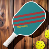 Raquette De Pickleball Ruby Reef Stripes avec nom