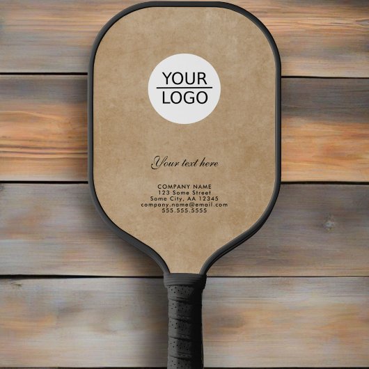 Raquette De Pickleball Rustic Ajoutez votre logo avec Custom Text Company