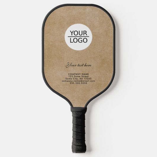 Raquette De Pickleball Rustic Ajoutez votre logo avec Custom Text Company (Recto)