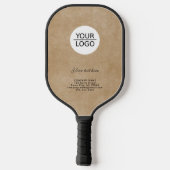 Raquette De Pickleball Rustic Ajoutez votre logo avec Custom Text Company (Verso)