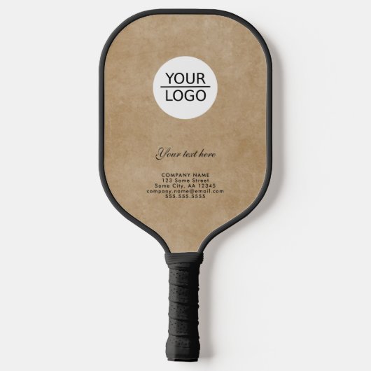 Raquette De Pickleball Rustic Ajoutez votre logo avec Custom Text Company (Verso)
