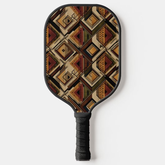 Raquette De Pickleball Rustic Southwestern Stripe Pattern (1) (Recto)