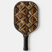 Raquette De Pickleball Rustic Southwestern Stripe Pattern (1) (Verso)