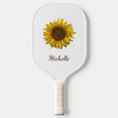 Raquette De Pickleball Rustic Sunflower Boho Botanical Personalized (Recto)