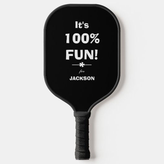 Raquette De Pickleball Rustique 100% FUN CADEAU Nom du script Cool classi (Recto)