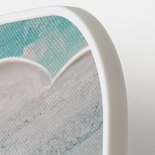 Raquette De Pickleball Sable Abstrait Et Océan (Détail gauche)