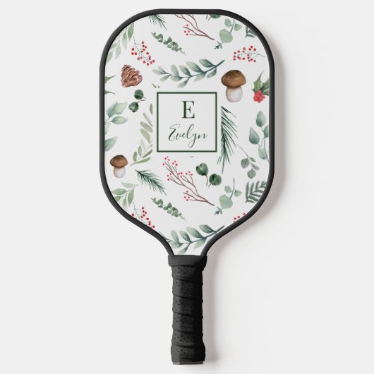 Raquette De Pickleball Sage Green Holiday Personalized (Recto)