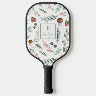 Raquette De Pickleball Sage Green Holiday Personalized