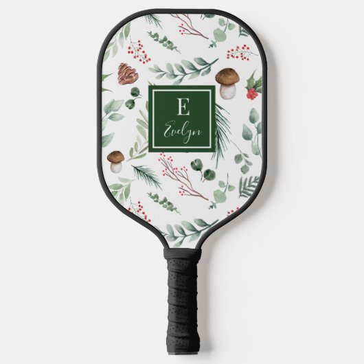 Raquette De Pickleball Sage Green Holiday Personalized (Recto)
