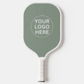 Raquette De Pickleball Sage Green Logo l Professionnel Marque Entreprise (Verso)