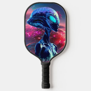Raquette De Pickleball Sagesse Alien Psychédélique Scifi Art
