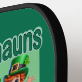 Raquette De Pickleball Saint Patrick's Day Fun Adorable "Party Leprechaun (Détail gauche)