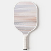 Raquette De Pickleball Sandy Beach Été Tan Aquarelle Abstraite (Verso)