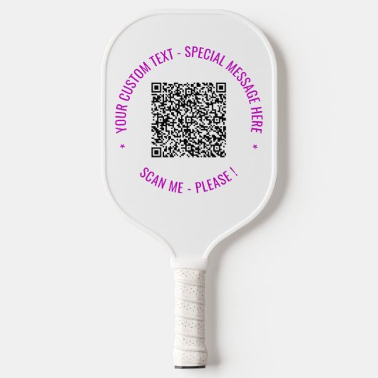 Raquette De Pickleball Scanne à scanne QR Code Info Texte et Pickleball c (Recto)