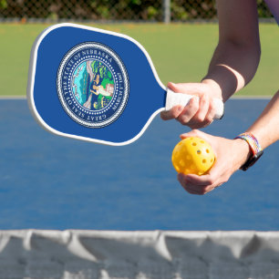 Raquette De Pickleball Sceau d'État du Nebraska