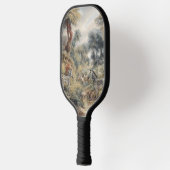 Raquette De Pickleball Scène botanique de zèbres dans une oasis (Gauche)