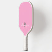 Raquette De Pickleball Script chic rose moderne personnalisé (Gauche)
