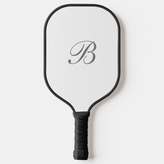 Raquette De Pickleball Script élégant monogramme (Verso)