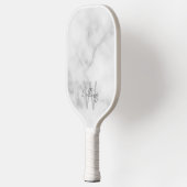 Raquette De Pickleball Script moderne Monogramme personnalisé et nom (Gauche)