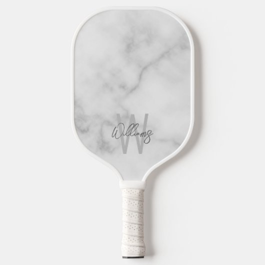 Raquette De Pickleball Script moderne Monogramme personnalisé et nom (Recto)