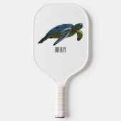Raquette De Pickleball Sea turtle cartoon (Verso)