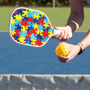 Raquette De Pickleball Sensibilisation sur l'autisme-Puzzle par Shirley T