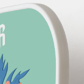 Raquette De Pickleball Septembre Fleur de naissance Nom personnalisé (Détail gauche)