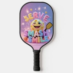 Raquette De Pickleball Servez-vous. Putain. Souriez. - Cute Kawaii Pickle