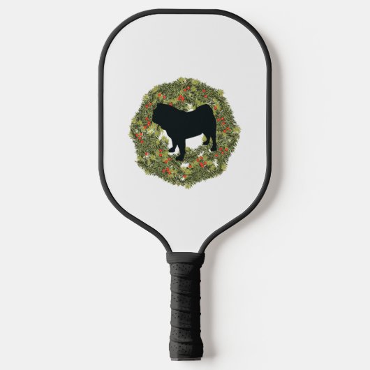 Raquette De Pickleball Shadow Silhouette Carlin Chien dans une couronne (Recto)