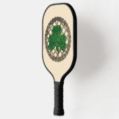 Raquette De Pickleball Shamrock Beige Sur Noeuds Celtiques (Gauche)