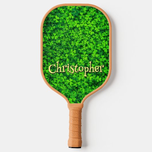 Raquette De Pickleball Shamrock Clover Leaf Irlande St Patrick's Green (Verso)