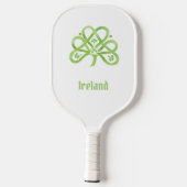 Raquette De Pickleball Shamrock d'aquarelle verte celtique (Verso)