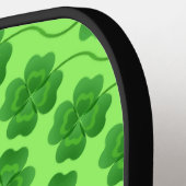 Raquette De Pickleball Shamrock de la fête de la St Patrick sur mesure (Détail gauche)