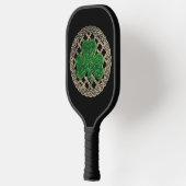 Raquette De Pickleball Shamrock noir sur noeuds celtiques (Gauche)