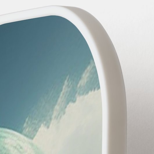 Raquette De Pickleball Shark sculpture on the beach (Détail gauche)