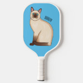 Raquette De Pickleball Siamese cat cartoon (Verso)