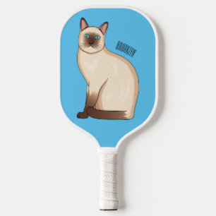 Raquette De Pickleball Siamese cat cartoon