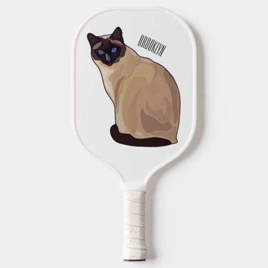 Raquette De Pickleball Siamese cat cartoon (Recto)